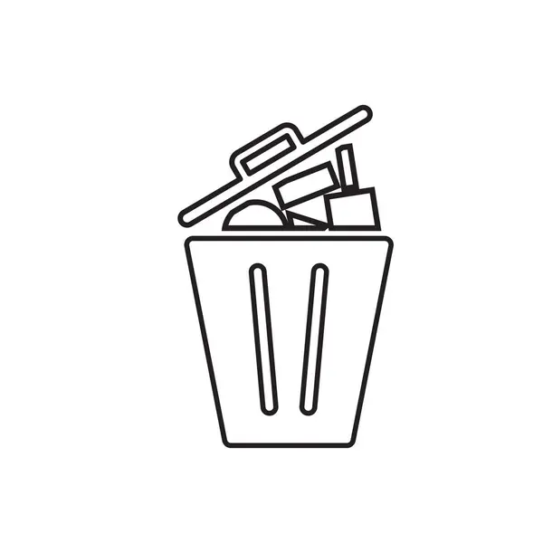 Çöp simgesi. Çöpte ziyan oluyor. Geri dönüşüm sembolü. sürdürülebilirlik Web simgesini yeniden kullan, çevre dostu, kullanılmış ürünler, yeşil enerji. Satır tasarım biçimi