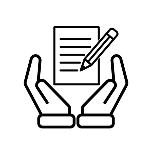 Eğitim ikonu. Notlar ve Vurgulama Aletleri elinde. Kalemle. Zeki, bilgili, zeki. Tasarım biçimi