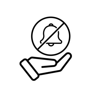 Farkındalık simgesi. Bir tebligat yok. Çemberin içinde çan. Akıl sağlığı, sakinlik, egzersiz. Tasarım biçimi