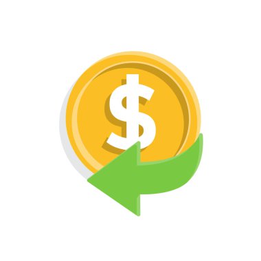 Nakit para ikonu. E-Ticaret ve Terfi. Oklu bir dolar. Dükkan, satış, market. Isometric tasarım biçimi.