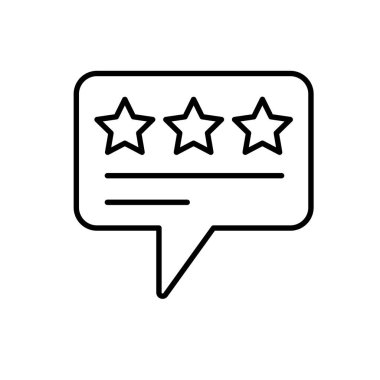 Simgeyi gözden geçir. E-ticaret. Yıldızlı mesaj balonu. Dükkan, satış, market. özet tasarım biçimi.