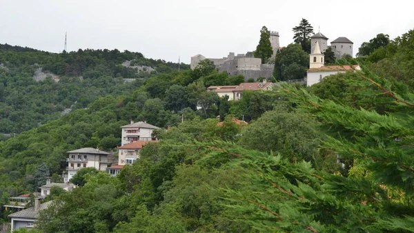Hırvatistan 'ın Rijeka kentinin eski kalesinin güzel manzarası