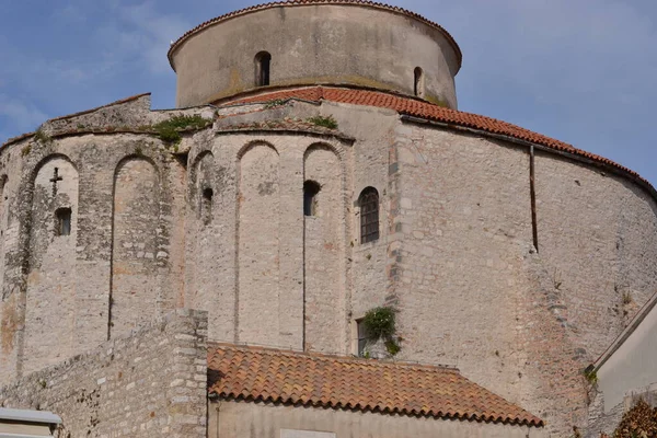 Viejo Muro Piedra Casco Antiguo Zadar Croacia — Foto de Stock