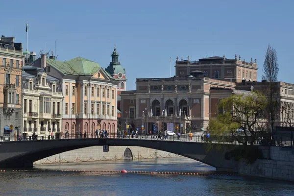 İsveç 'teki Bahar Şehri Stockholm Merkezi.