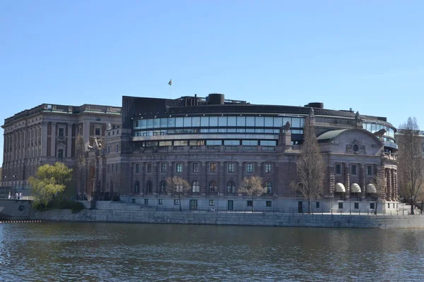 İsveç 'teki Bahar Şehri Stockholm Merkezi.