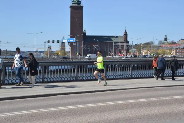 İsveç 'teki Bahar Şehri Stockholm Merkezi.