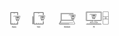 Online tasarım atölyesi. E-ticaret ve satış. Pazar yeri simgesi
