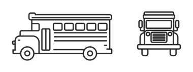 okul otobüsü vektör çizim