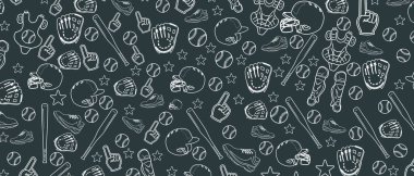 Beyzbol arka planında pürüzsüz desen . 