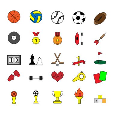 İşleri bitirmenin renkli vektör simgeleri