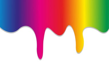 Boya beyaz arka planda akıyor. Vektör illüstrasyonu