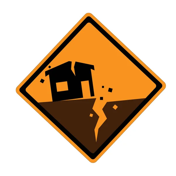 Vector Image Indicating Danger Earthquake Vector Image — Stock Vector