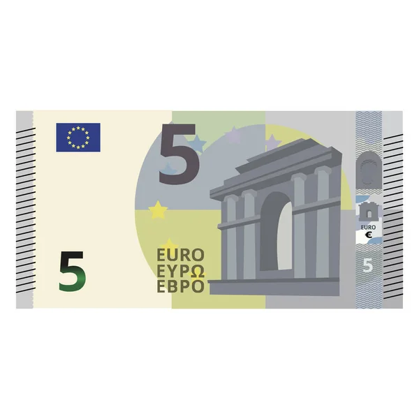 Beyaz arkaplan üzerine öküz stili 5 euro çekildi