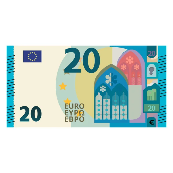 Euro Disegnati Stile Euctor Fondo Bianco — Vettoriale Stock