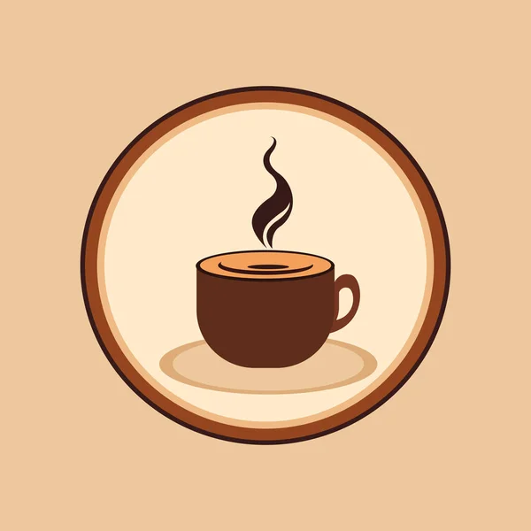 Kahve fincanı, arka plan, logo. Hafif arkaplanda vektör grafikleri