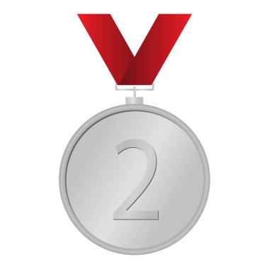 İkinci sıradaki vektör resmi için gümüş madalya