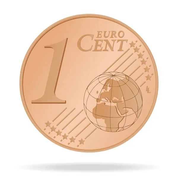 1 cent madeni para vektör resmi