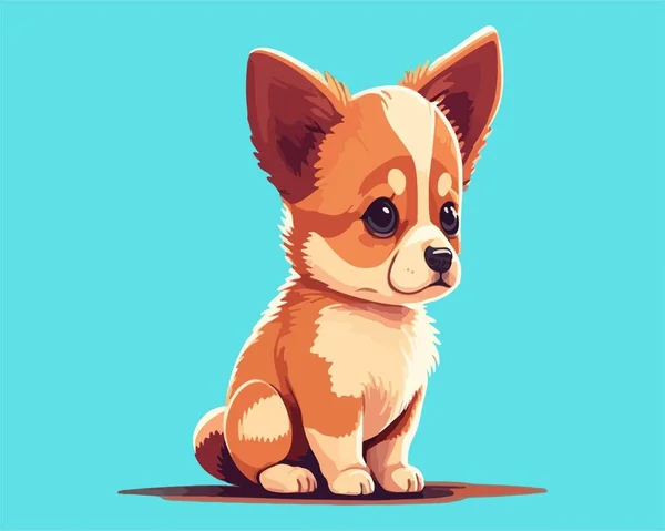 Yavru köpek karakter vektör çizimi 2