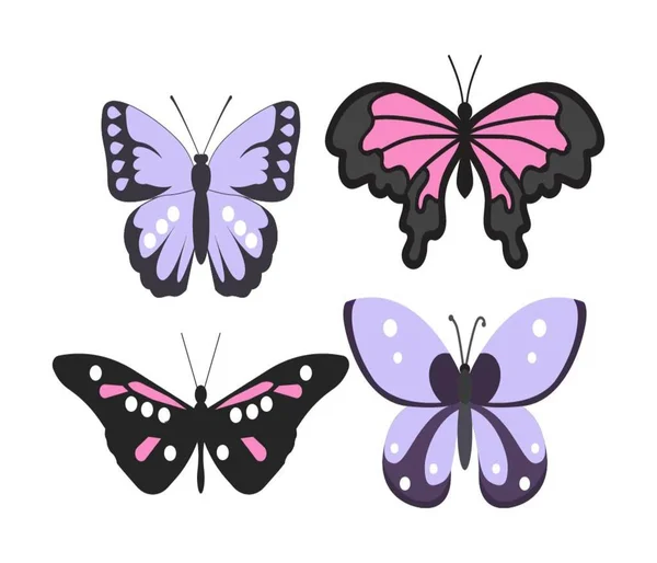 Schmetterlingskunst Und Illustrationsdesign — Stockvektor