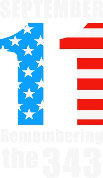 September 11Th Remembering 343 — Stock Vector