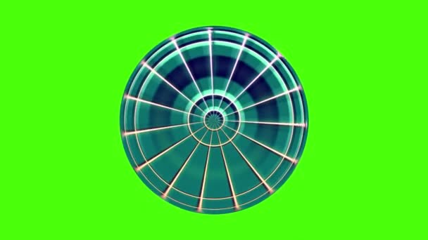 Sphère Cercle Art Abstrait Dans Alpha Canal Fond Transparent — Video