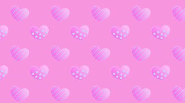 Pembe arka planda pembe kalpler.