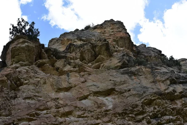 Formação Rochosa Nas Montanhas Uma Serra Teruel Espanha — Fotografia de Stock