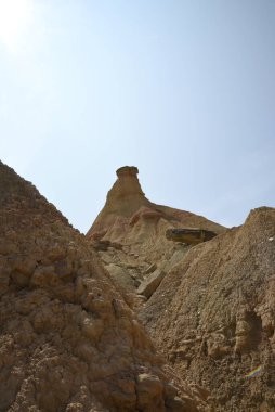 İspanya 'nın Navarra kentindeki Bardenas Reales Çölü' nde kaya oluşumları