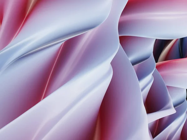 ピンクのパステルカラーの壁紙イラストと魅力的な3D抽象ツイスト背景幾何学 — ストック写真