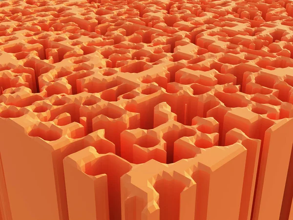 3D三次元動的対角抽象幾何学的背景壁紙オレンジ色のイラスト — ストック写真