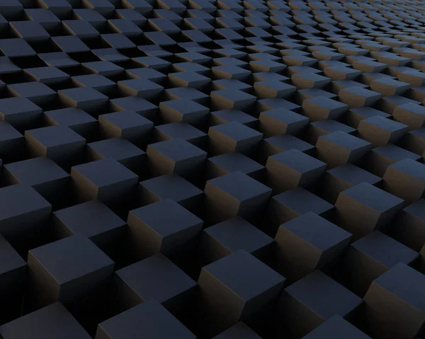 Dark Black Cube Geometry Pattern Curve Background Wallpaper Texture — Stock Photo, Image