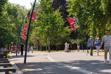 Breda, Hollanda - 06 16 2023: Breda şehrinin sokak manzarası