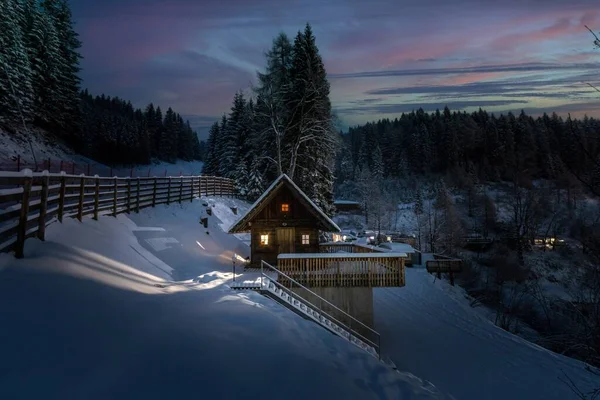 Hut Snö Bild — Stockfoto