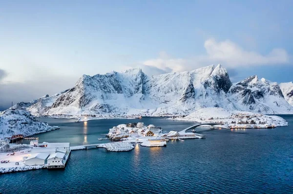 Fofoten adalarında kış, fofoten adası, Norveç 