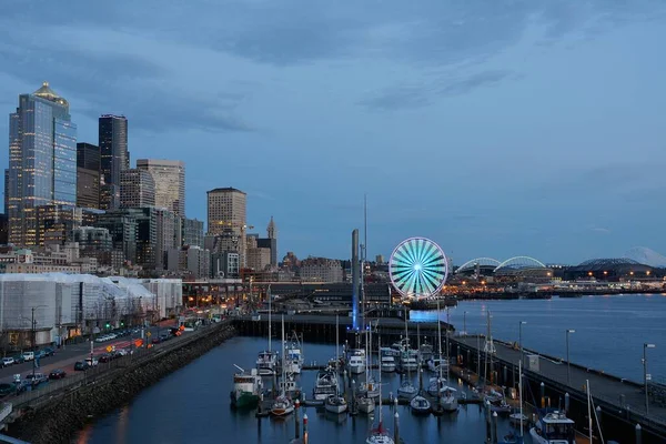 Seattle, Puget ses, harika tekerlek görüntüsü.