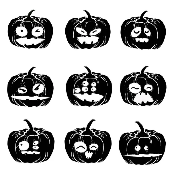 Sütőtök2 Szörny Halloween Ősz Holdfény Erdő Horror — Stock Fotó