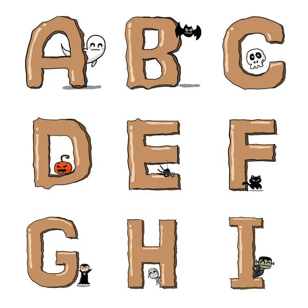Angielski Alfabet Tekst Przodu — Zdjęcie stockowe