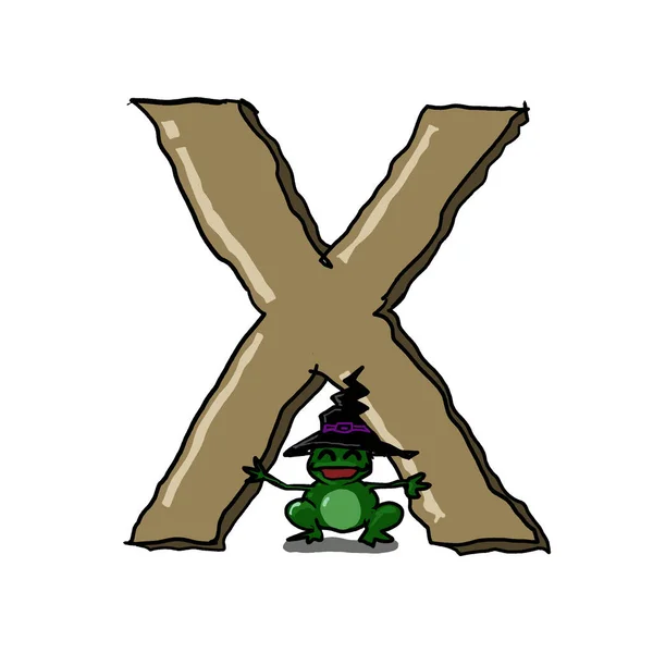 Englisches Alphabet Fronttext Monster Halloween — Stockfoto
