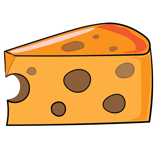 Ein Schönes Leuchtend Gelbes Großes Stück Käse Hat Eine Schöne — Stockfoto