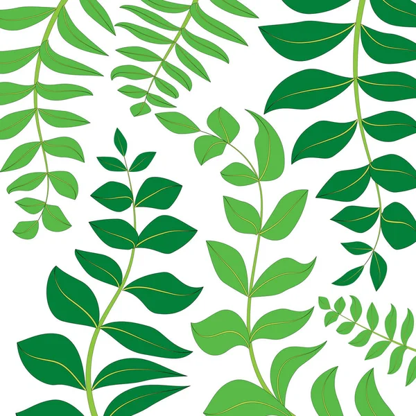 Zelené Listy1 Květinový Design Obrazu — Stock fotografie