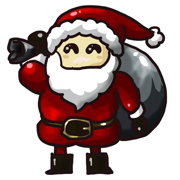 Kerstman Kersthert Geschenk Sneeuwpop — Stockfoto