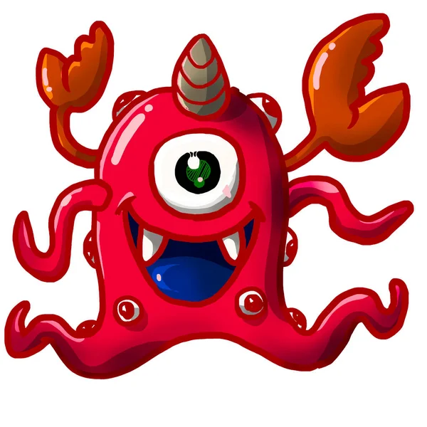 Halloween Monstre Crabe Halloween — Photo