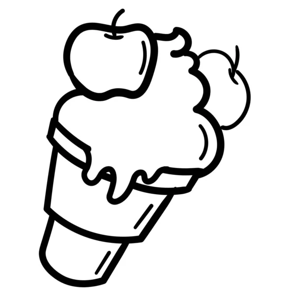 アイスクリームラインアート冷たい氷 — ストック写真