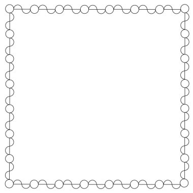 Çerçeve çizgisi çizimi dekore etti