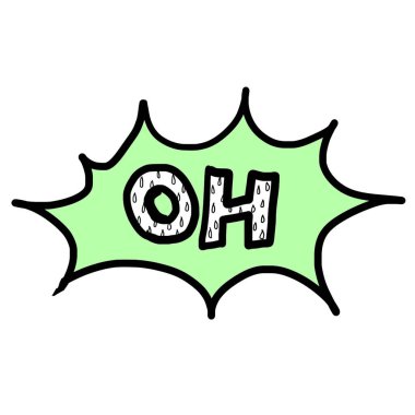 çizim el çizim serbest konuşma tatlı çizgi film ses balonu kara zemin aşk evet üzgünüm karalama seti