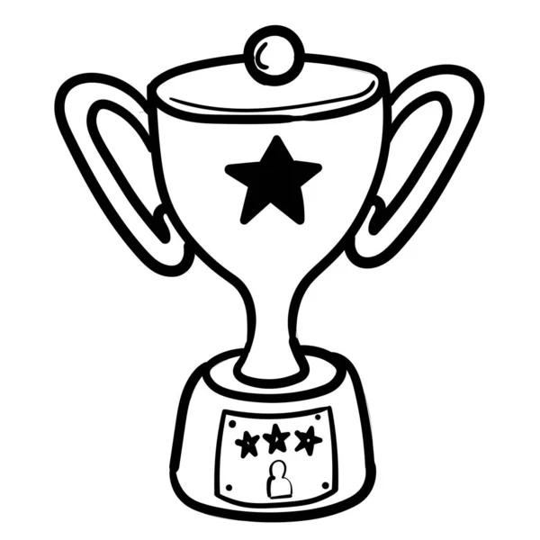 Кубковий Медальний Трофей Найкраща Жовта Кубкова Нагорода Золота Гра — стокове фото