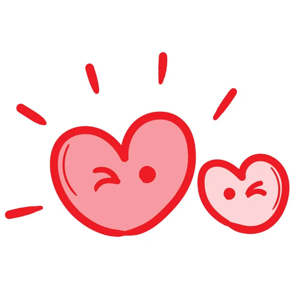 Červené Srdce Šťastný Zdraví Valentýn Romantika — Stock fotografie