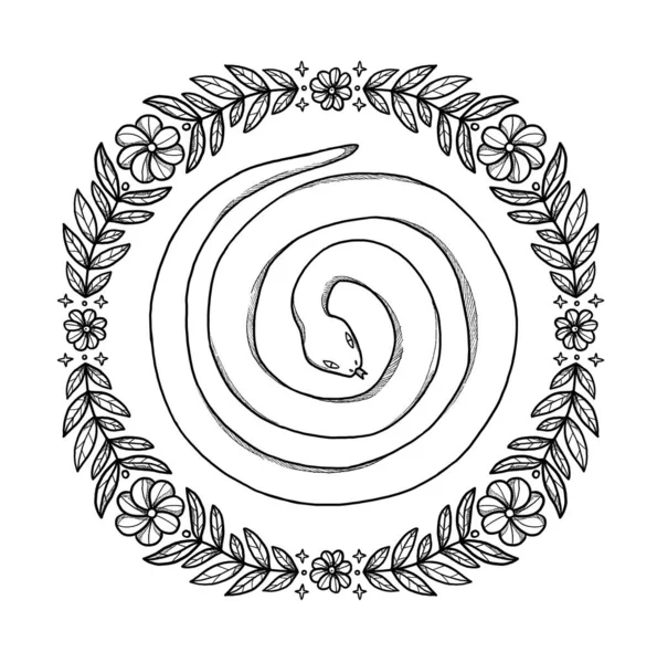 ภาพวาดง โบโฮวาดด วยม ภาพประกอบตกแต ขาวด องค ประกอบของดอกไม องค ประกอบว นเทจ — ภาพถ่ายสต็อก