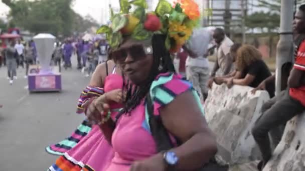 Desember 2022 Calabar Menyeberangi Sungai Nigeria Calabar Festival Karnaval Ditandai — Stok Video