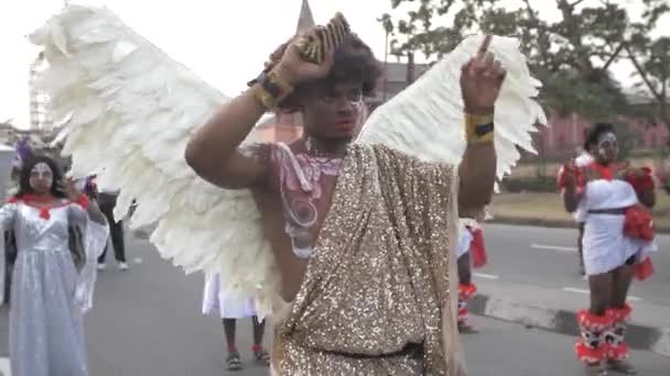 Dezember 2022 Calabar Nigeria Calabar Karnevalsfest Afrikas Größtes Straßenfest Und — Stockvideo